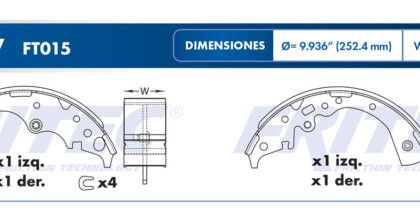 Balata Trasera Toyota Hiace 04-10