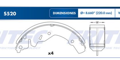 Balata Trasera Stratus Spirit 90--