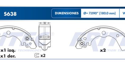 Balata Trasera Nissan Tsuru 92-13