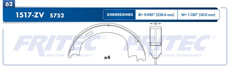 Balata Trasera F-250 4.2 97-08