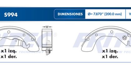 Balata Trasera Chevrolet Chevy 94-99