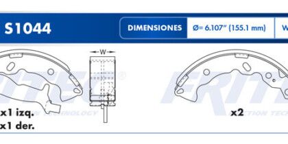 Balata Trasera Dodge I-10 12-14