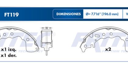 Balata Trasera Nissan Kicks 16-19