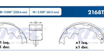 Balata Trasera Nissan Pick Up 1.8 85-89