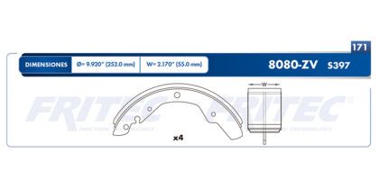 Balata Trasera Combi Transporter 77-93