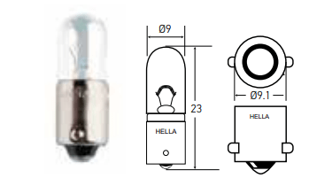 Foco 3893 12v Tipo Bala 53 4w Hella