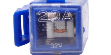 Fusible 20a Muela Hembra Con Grapa Mediano Azul