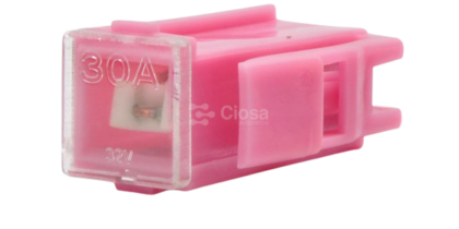 Fusible 30a Muela Hembra Con Grapa Mediano Rosa