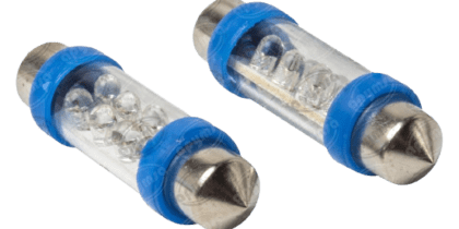 Foco Tipo Fusible Azul 8leds 10x41 (blister 2 Pzas)