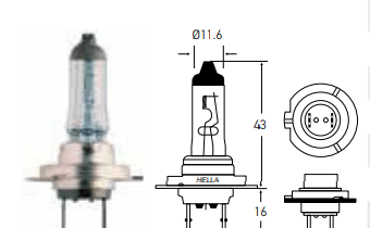 Foco H7 55w 12v Hella