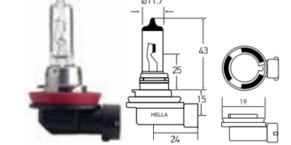 Foco H9xe-Db 12v 65w Pgj 19-5 Hella