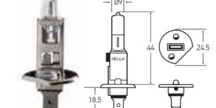 Foco H1xe-100db 12v 100w P14.5s