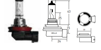 Foco H8xe-Db 12v 35w Hella