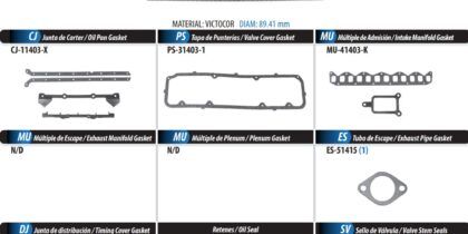 Junta JC-1403-K2 Chrysler 225 6cil 3.7