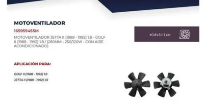 Motoventilador Jetta-Golf A2 C/Aire