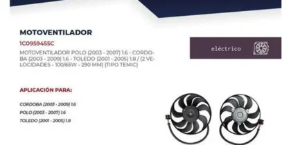 Motoventilador Volkswagen Polo 1.6 03-07