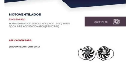 Motoventilador Volkswagen Eurovan c/Aire Acondicionado