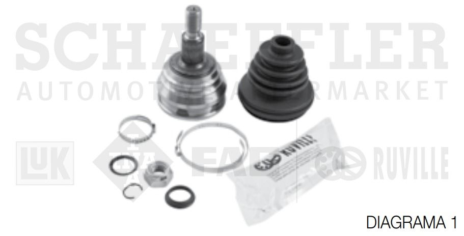 Espiga Lado Rueda Volkswagen Jetta Golf A4 36ext 30int