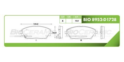 Balatas Delanteras D1728 8952