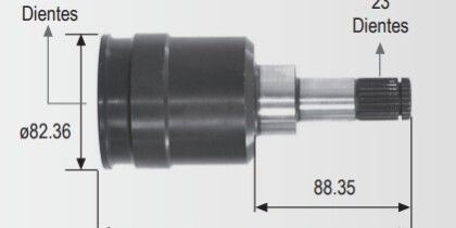 Espiga Ford Topaz 87-91 Derecha 24int.23ext