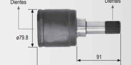 Espiga Chrysler Shadow Spirit Volare Lebaron Magnum New Yorker 87-80 24int.25ext Corta