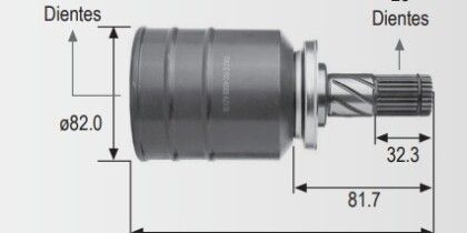 Espiga Nissan Tsuru 85-93 24int 25ext