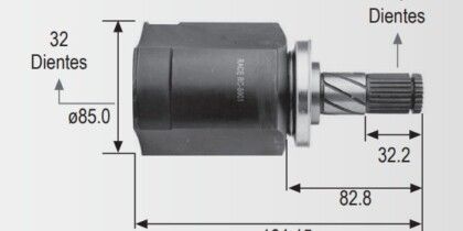 Espiga Nissan Sentra Tsuru III 00-02 32int 25ext