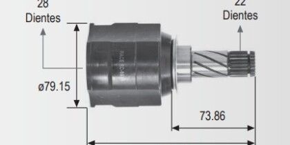 Espiga Lado Caja Chevrolet Chevy 95-04 28int.22ext