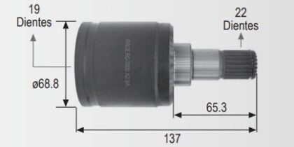 Espiga Dodge Atos 1.0 00/04 19int,22ext