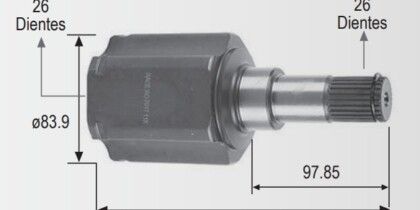 Espiga Dodge Caliber 07-10 26ext 26int