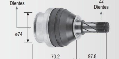 Espiga Chevrolet Astra Zafira 1.8 2.2 00-04 25int 22ext