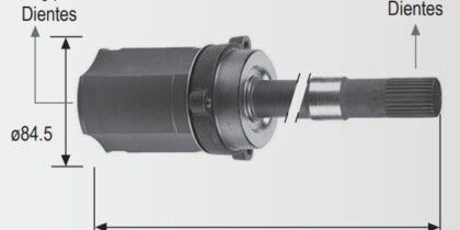 Espiga Ford Villager 3.0 93-00 34int 29ext Larga