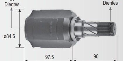 Espiga Ford Villager 3.0 93-00 34int.29ext