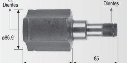 Espiga Ford Windstar 3.8 32int 35ext