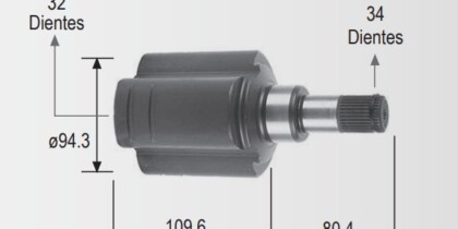 Espiga Chevrolet Malibu 97-04 34 Ext. 32 Int.