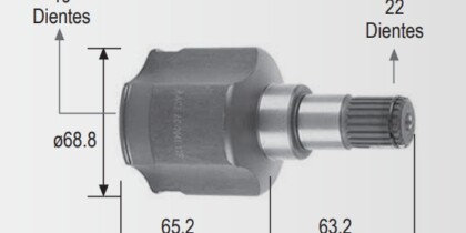 Espiga Chevrolet Matiz 04-09 19int.22ext