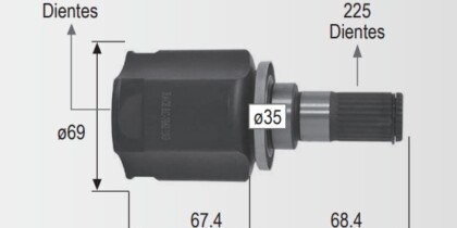 Espiga Hyundai I-10 1.1 11-15 20int 25ext