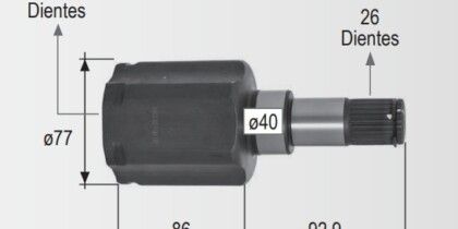 Espiga Ford Focus 2.0 07-17 23int 26ext