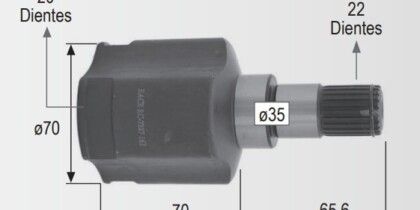 Espiga Chevrolet Spark 1.2 12-16 22ext 20int