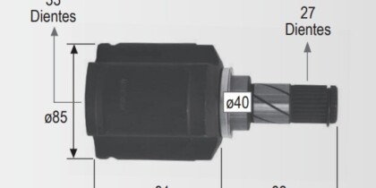 Espiga Jeep Compass Patriot 07-13 23int 27ext