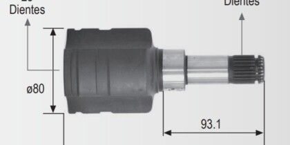 Espiga Dodge Neon 00-05 23int.25ext