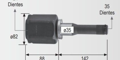 Espiga Ford Escape 2.5 08-12 24int 35ext