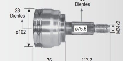 Espiga Ford Expedition F150 F250 94-00 28int 33ext
