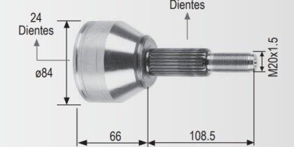 Espiga Ford Freestar 4.2 04-07 24int.26ext