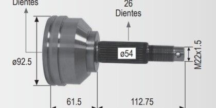 Espiga Chrysler Pacifica 05-07 32int 26ext