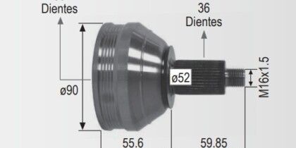 Espiga Seat Cordoba Toledo 03-13 30int 36ext