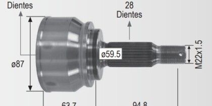 Espiga Lado Rueda Jeep Compass - Patriot 07-08