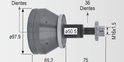 Espiga Seat Cordoba Toledo -  Volswagen Vento 1.6 13-16 27int 36ext