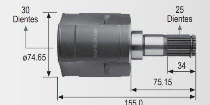 Espiga Dodge Attitude 1.4 1.6